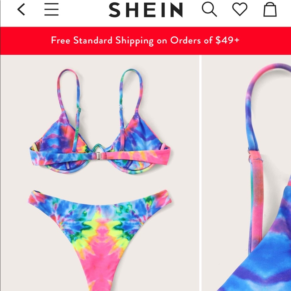 Shein tie dye bikini!